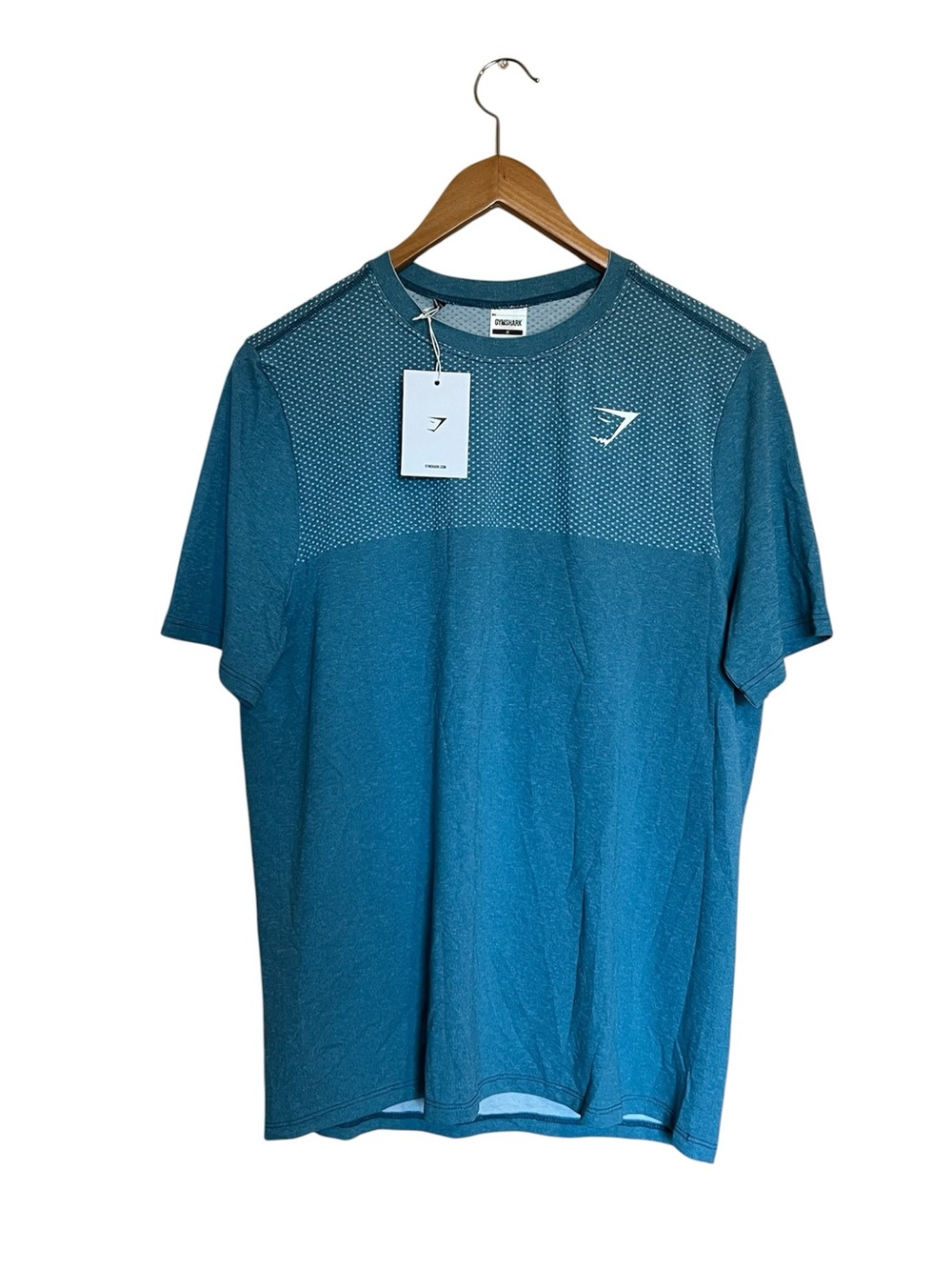 Gymshark Men's Teal Performance Short Sleeve Tee size M